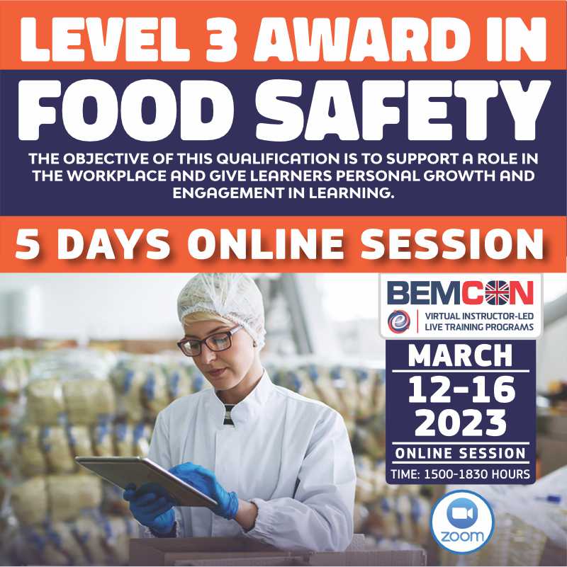 Food Safety Level 3 Online
