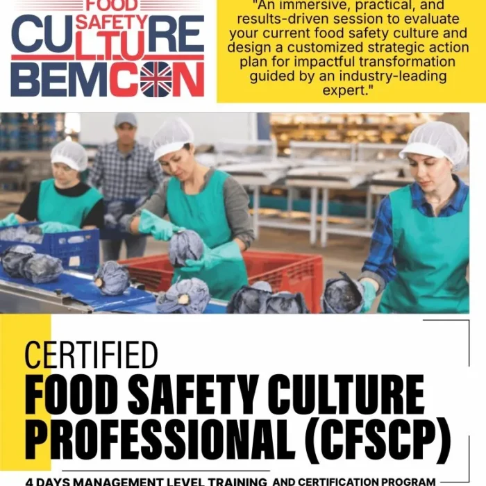Certified Food Safety Culture Professional CFSCP - Food Safety Culture 2025 Header - BEMCON